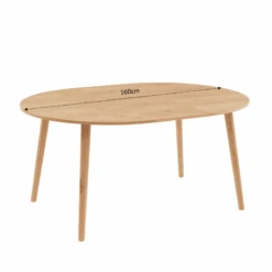 Table Extensible ORACLE Placage Chêne 160cm -Maison Jardin Élégance table extensible oracle placage chene l120 160cm 1