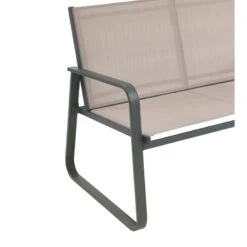 Salon De Jardin TEXAS En Acier Et Textilène 4 Places Coloris Taupe -Maison Jardin Élégance texastaupe salon jardin structure metale textilene 22 taupe 3