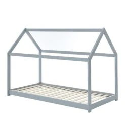 Lit Enfant Cabane TINY Pin Gris 90x190 Sommier Inclus 9 Lit Enfant Cabane TINY Pin Gris 90x190 Sommier Inclus -Maison Jardin Élégance tiny90190gr lit cabane gris 3