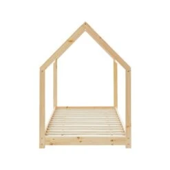 Lit Enfant Cabane TINY Pin Naturel 90x190 Sommier Inclus -Maison Jardin Élégance tiny90190na lit cabane bois 4