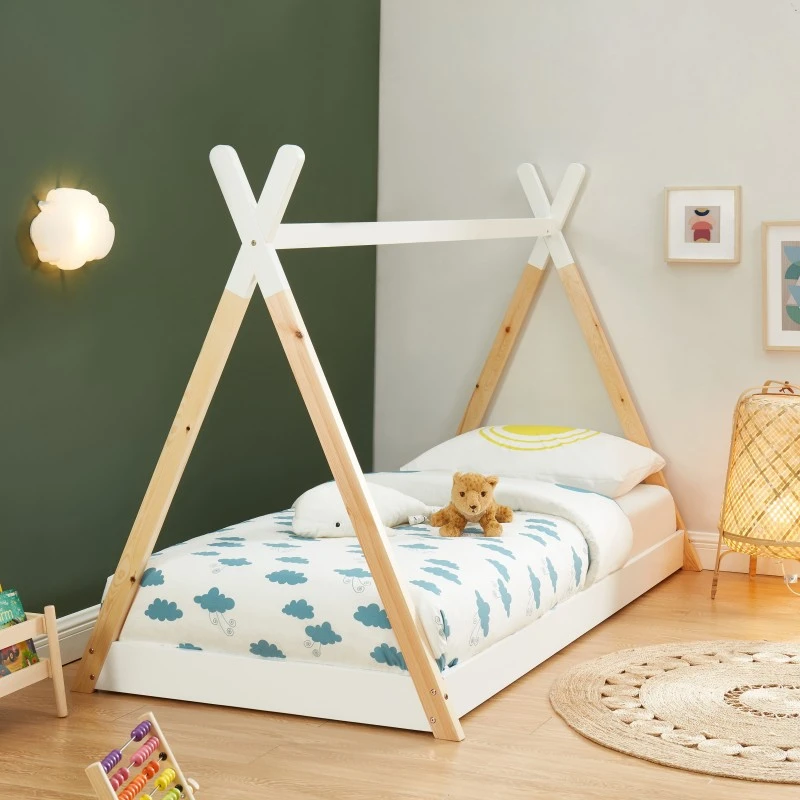 Lit Enfant Tipi TINY Pin Blanc 90x190 Sommier Inclus 3 Lit Enfant Tipi TINY Pin Blanc 90x190 Sommier Inclus – Image 3